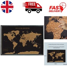 Push Pin World Map: Cork Board