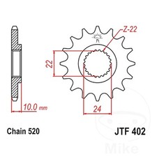 JT Front Sprocket 17 Tooth 520