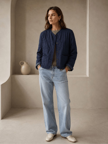 Indigo quilted denim - a.p.c.,