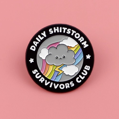 Funny enamel pin - funny,