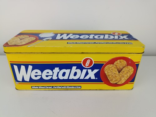 Vintage weetabix metal tin box - metal,