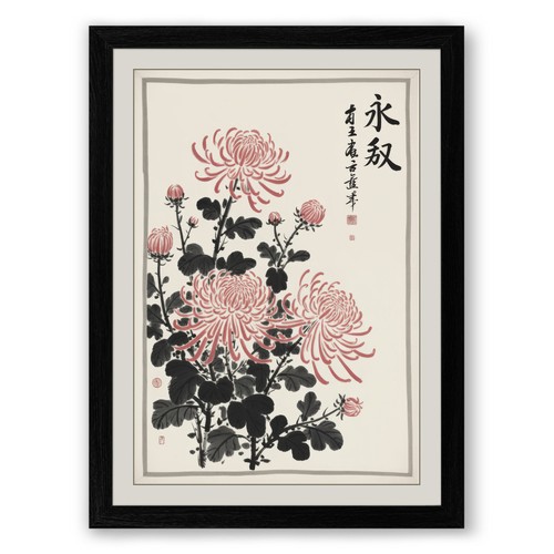 Chrysanthemum study japandi - study,
