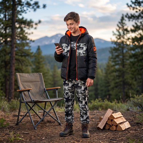 Boys nerf puffer hooded - boys,