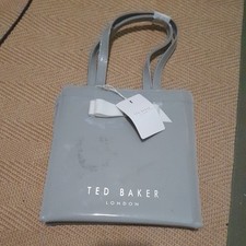 Ted Baker PVC Tote/Shopper Bag Grey 25cm x 25cm Authentic Ted Baker