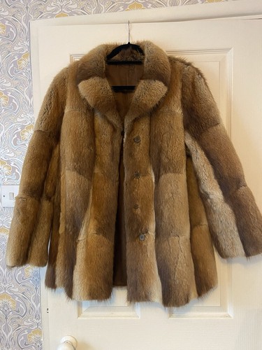 Real vintage red - fur, coat