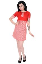 Ladies 60's Mod Red/White