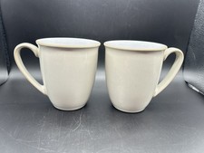 DENBY LINEN:  2 x Curved Sided Mugs - 10cms Tall - Excellent