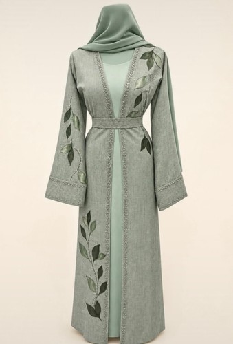 Women abaya sage botanical - women's,