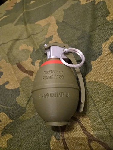 Printed m26 grenade inert - printed,