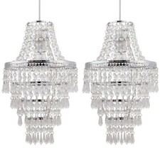 Set of 2 Chrome Chandelier