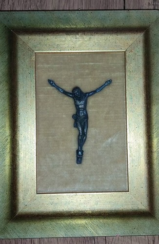 Small bronze crucifix with - small,