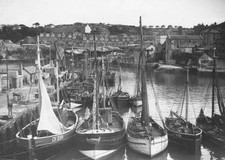 Fishing boats moored in