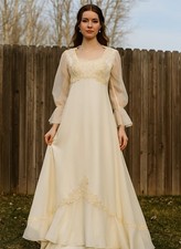 Vtg 70s Edwardian Wedding