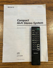 Sony LBT-N300 Hifi Stereo Music - Remote Control & Operating Instructions