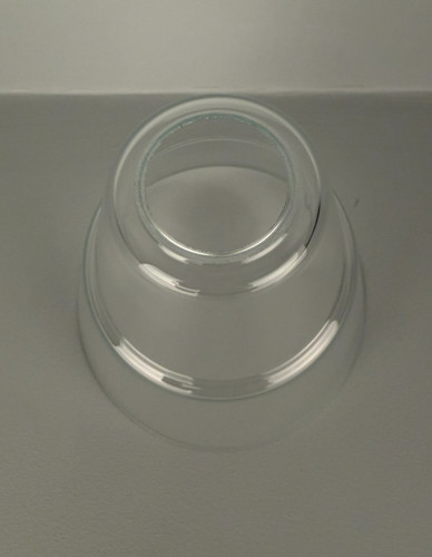 Clear glass stepped coolie - clear,