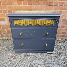 WOODEN 3 DRAWER CHEST OF DRAWERS , SHABBY CHIC STYLE
