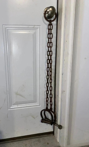 Antique iron leg shackles - antique,