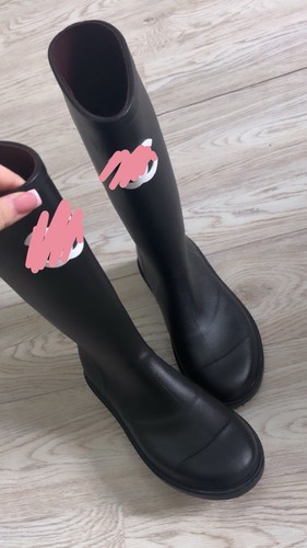 Black rain boots - rain,