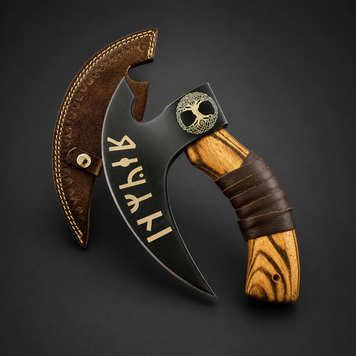 Handmade pizza cutting axe - handmade,
