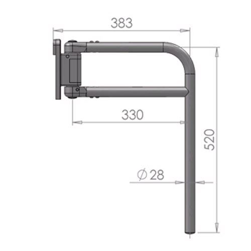 Bus coach mirror arm manual - bus,