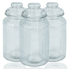 3 x VINTAGE AIRTIGHT GLASS