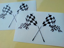 CROSSED CHEQUERED FLAGS Race &