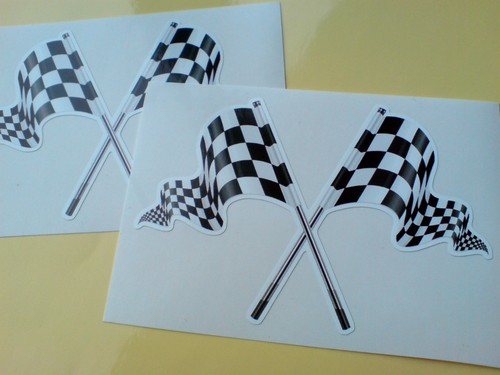 Crossed chequered flags race - chequered,