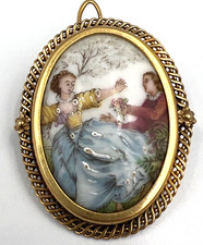 Antique Limoges Cameo Brooch