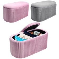 1x Velvet Storage Ottoman