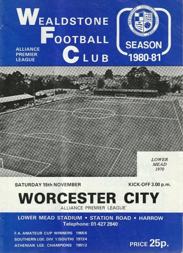Wealdstone worcester city - v,