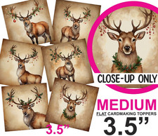 Christmas Deer Vintage Card