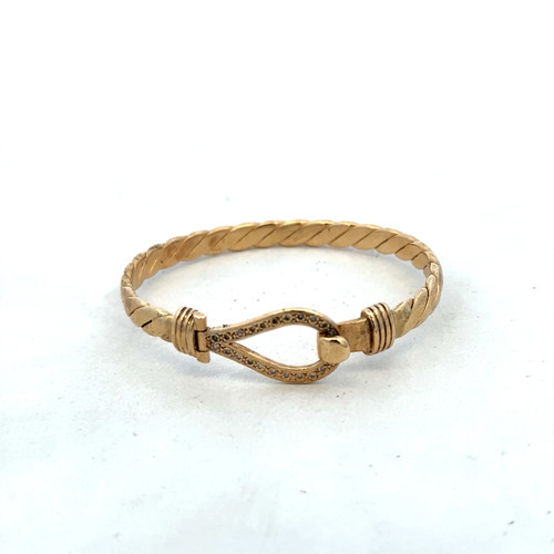 9ct yellow gold bangle 7g - gold,