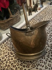 Vintage Brass Coal Bucket