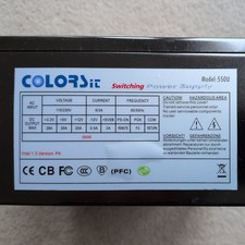 Colorsit 550W 20+4 Pin ATX 12V