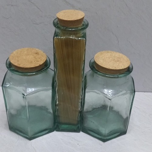 Set clear hexagon glass - of,