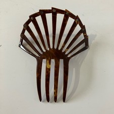 Sunray style Art Deco hair comb Clip faux tortoiseshell Diamanté hair accessory