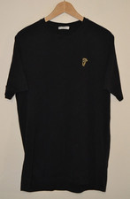 Genuine Mens Black Versace Collection Half Medusa Gold Logo T-Shirt UK XL