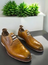 Mens Mezlan Honey Calfskin Leather Hash Lea Volta Dress Shoes Size 9 M