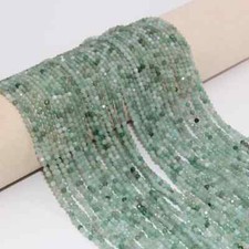 A++ Natural Green Amethyst 2-3MM Micro Faceted Round Gemstone Beads 12" Jewelry