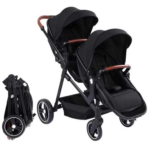 Double track tandem stroller - double,