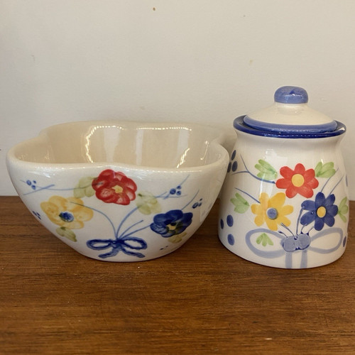 Ceramic floral lidded - floral,