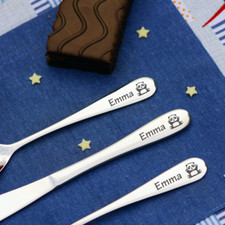 Personalised Engraved Childrens Cutlery Set Christening Birthday Kids Gift Idea