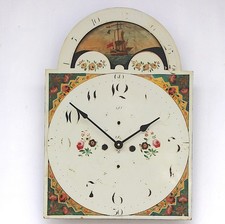 Grandfather/longcase iron clock dial. Late 18th century. Original. C.1810-1835