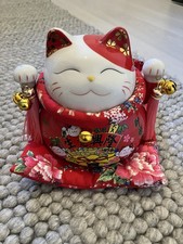 Lachineuse Maneki Neko Lucky Cat Ceramic Ornament