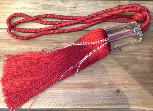 Pair large diamante - diamante, tassel