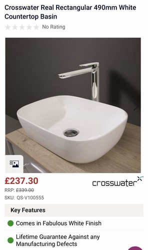 Crosswater real rectangular - crosswater,