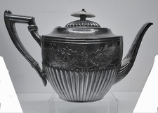 Vintage EPNS Silver Plated Ribbed Teapot Preloved  - CG CD1