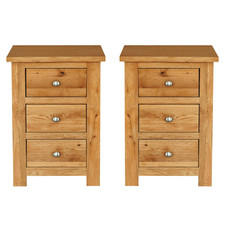 Pair of Small Oak Bedside