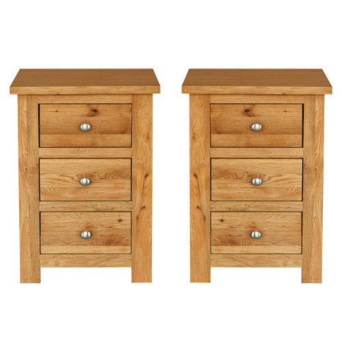 Pair small oak bedside - pair, of