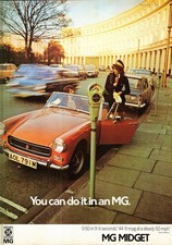 Original 1974 Advert British Leyland MG MIDGET Sports Cars (2) Vintage Print Ad